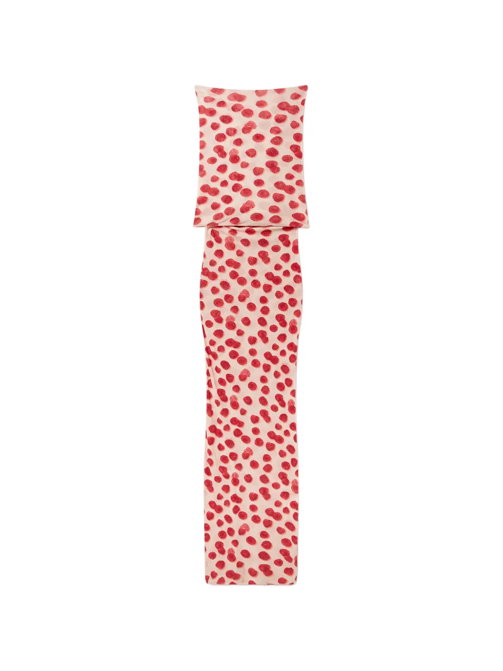 Stella McCartney raspberry-print ruched maxi dress - Rosa