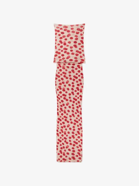 Stella McCartney raspberry print mesh maxi dress