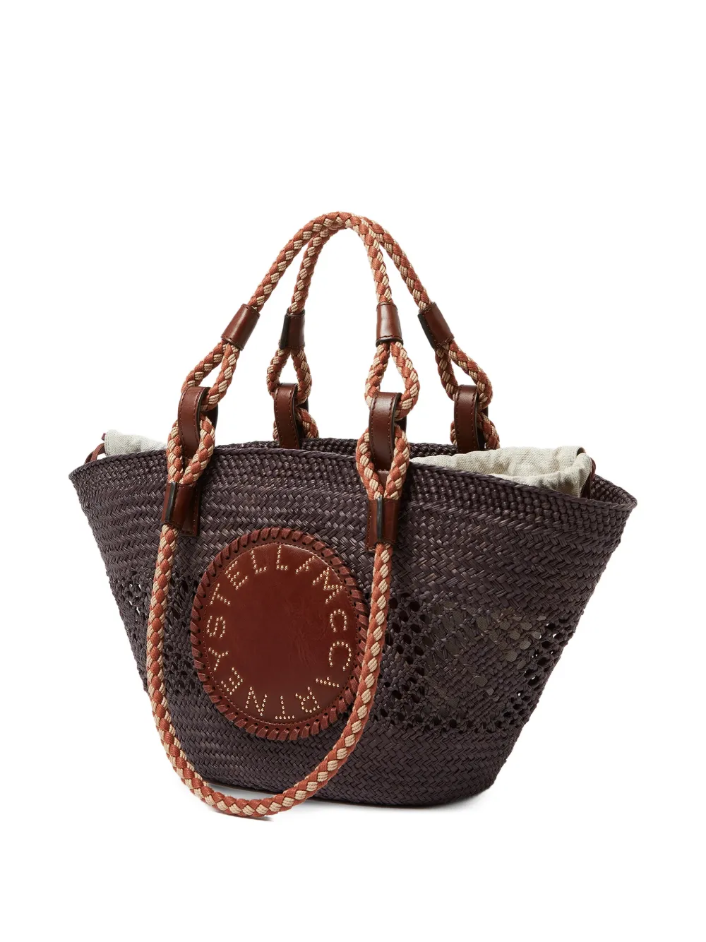 Stella McCartney Kleine tas met touw en logo Bruin