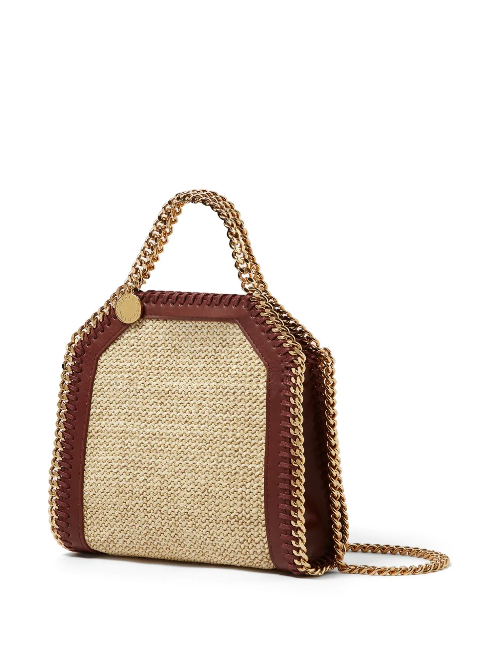 Stella McCartney Falabella raffia mini-shopper Beige