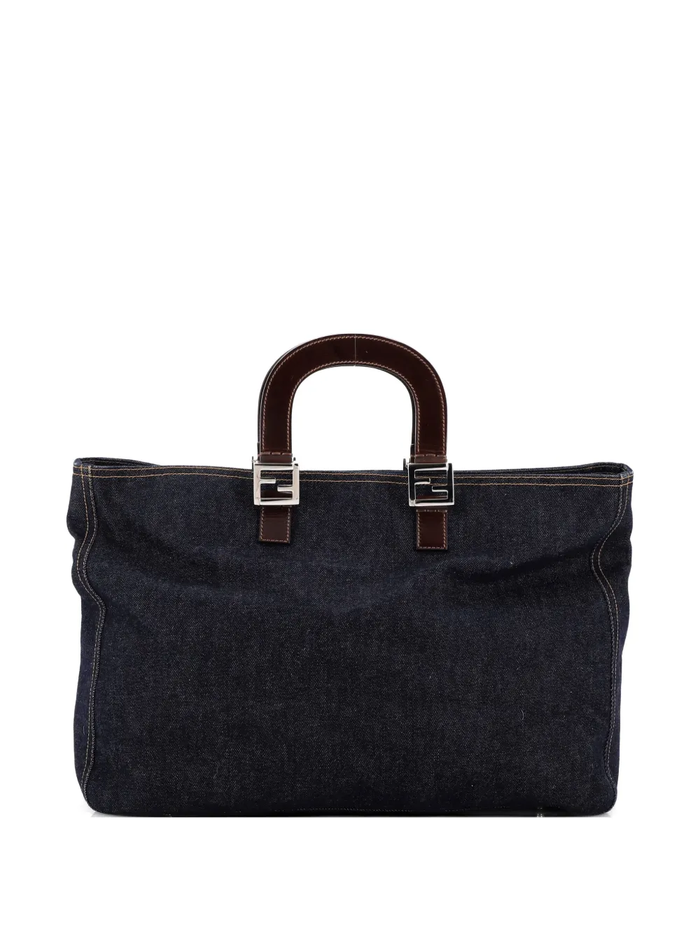 Fendi Pre-Owned Vintage Open Tote Denim Large satchel - Blu