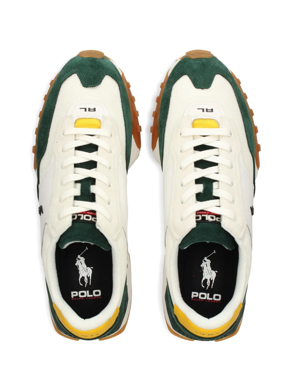 Polo Ralph Lauren logo-embroidered panelled sneakers Beige