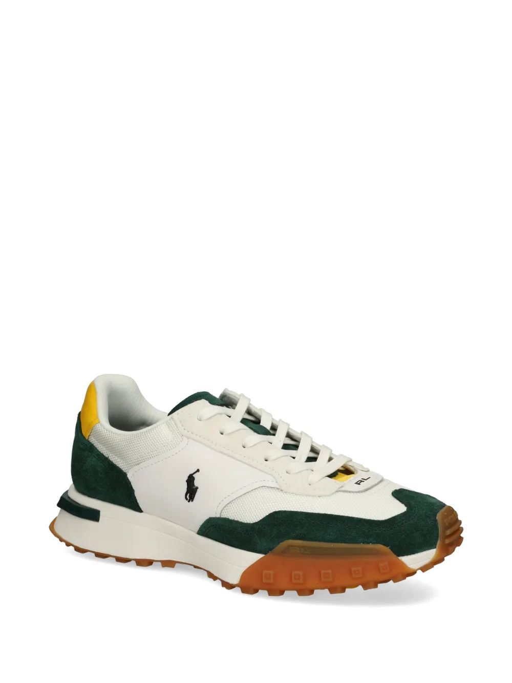 Polo Ralph Lauren logo-embroidered panelled sneakers Beige