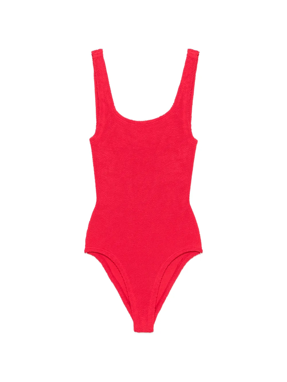 Hunza G crinkle-effect swimsuit - Rosso