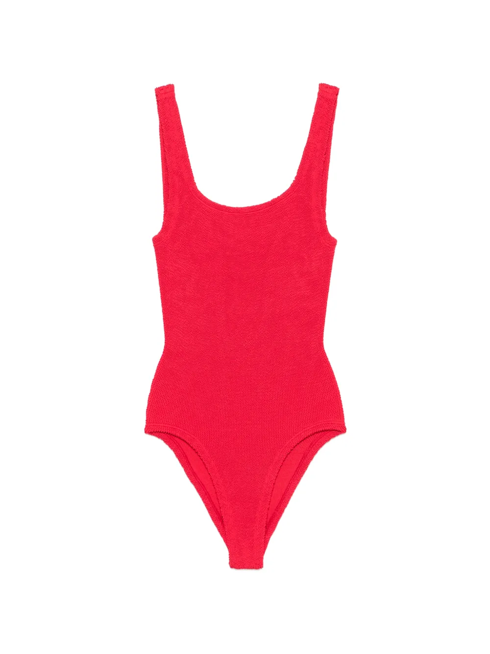 Hunza G crinkle-effect swimsuit - Red