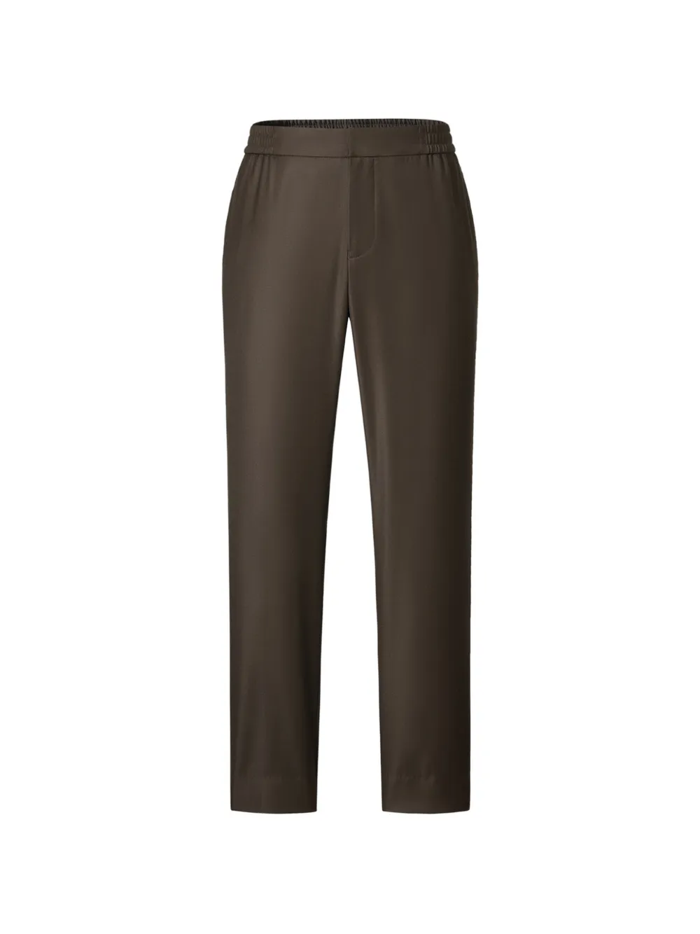 Shanghai Tang elasticated-waist wool trousers - Marrone
