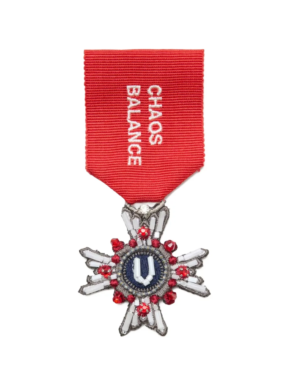 Undercover beaded embroidered brooch