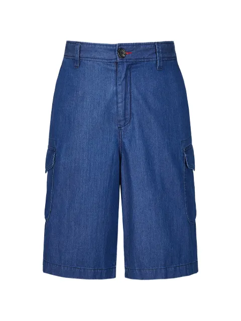 Shanghai Tang dragon-embroidery cargo shorts