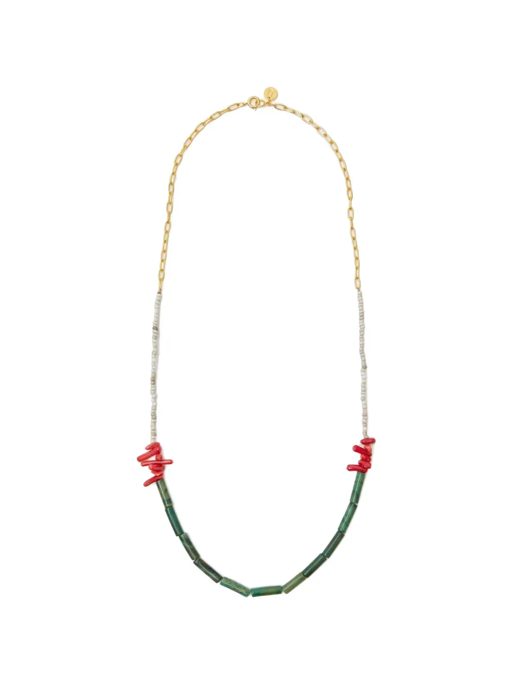 Undercover beaded chain necklace - Gold