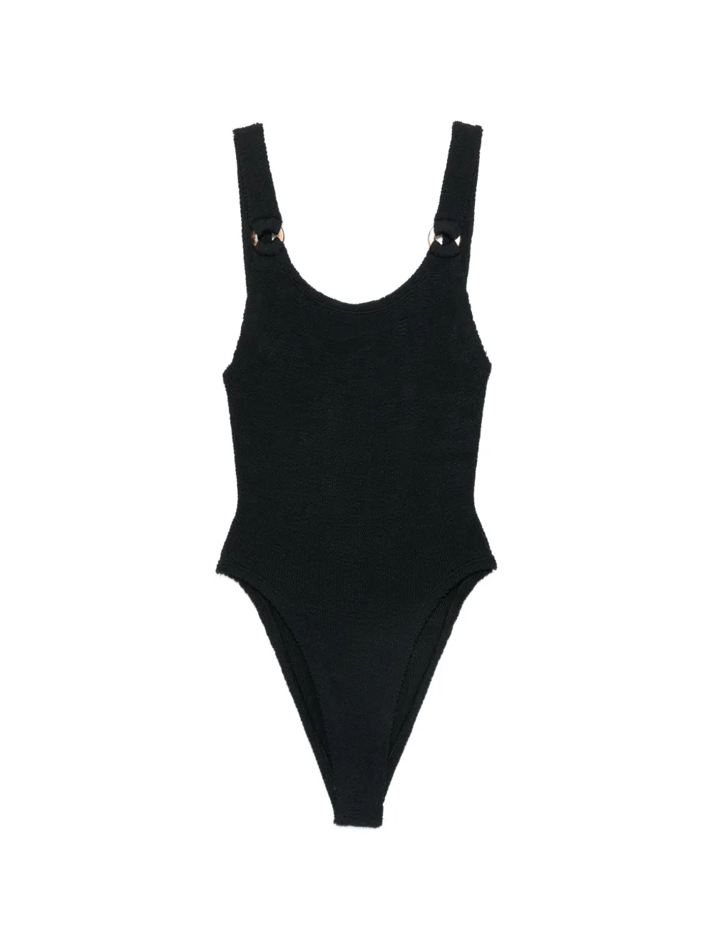 Hunza G Domino crinkle-effect swimsuit - Nero