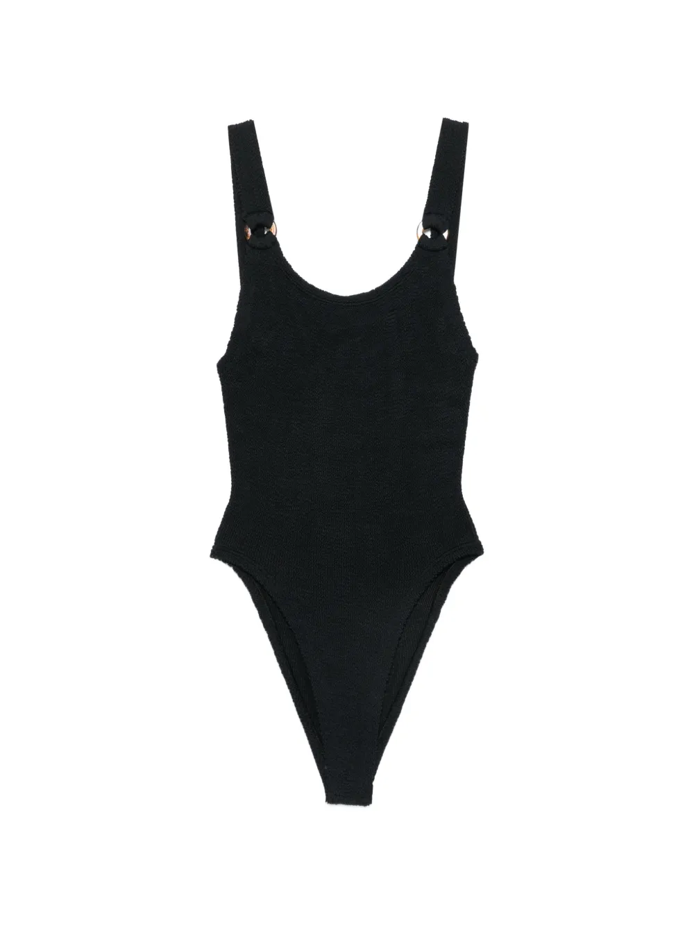 Hunza G Domino crinkle-effect swimsuit - Nero