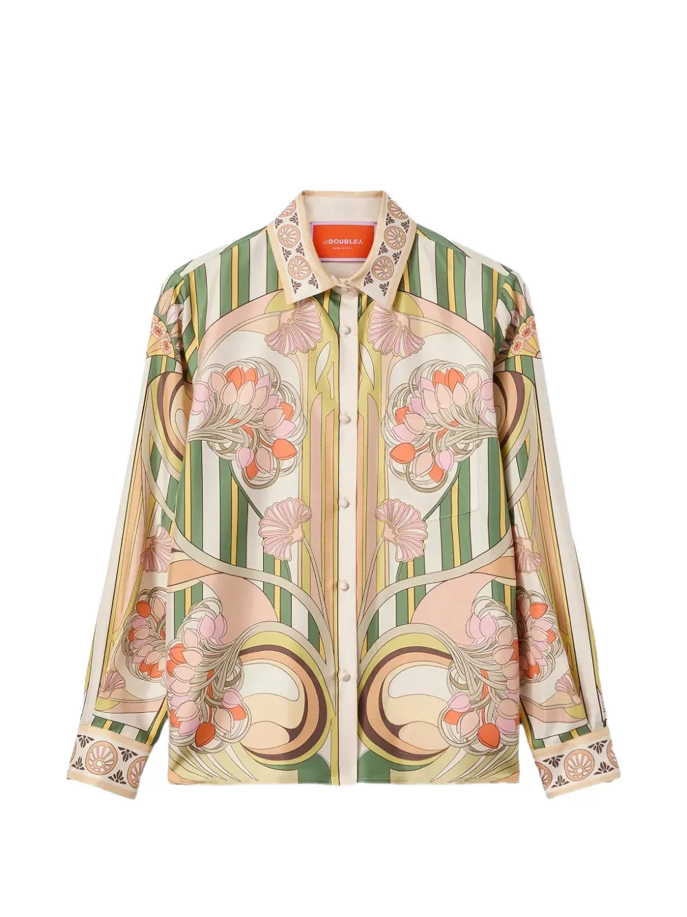 La DoubleJ Boy printed silk shirt - Neutrals
