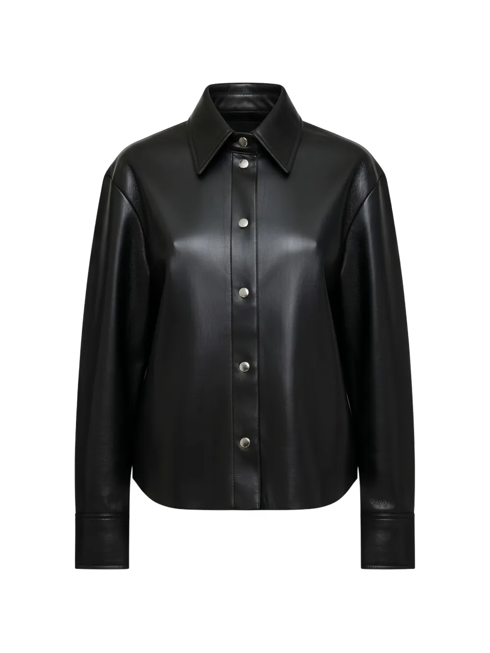 Nanushka Izna press-stud shirt - Nero