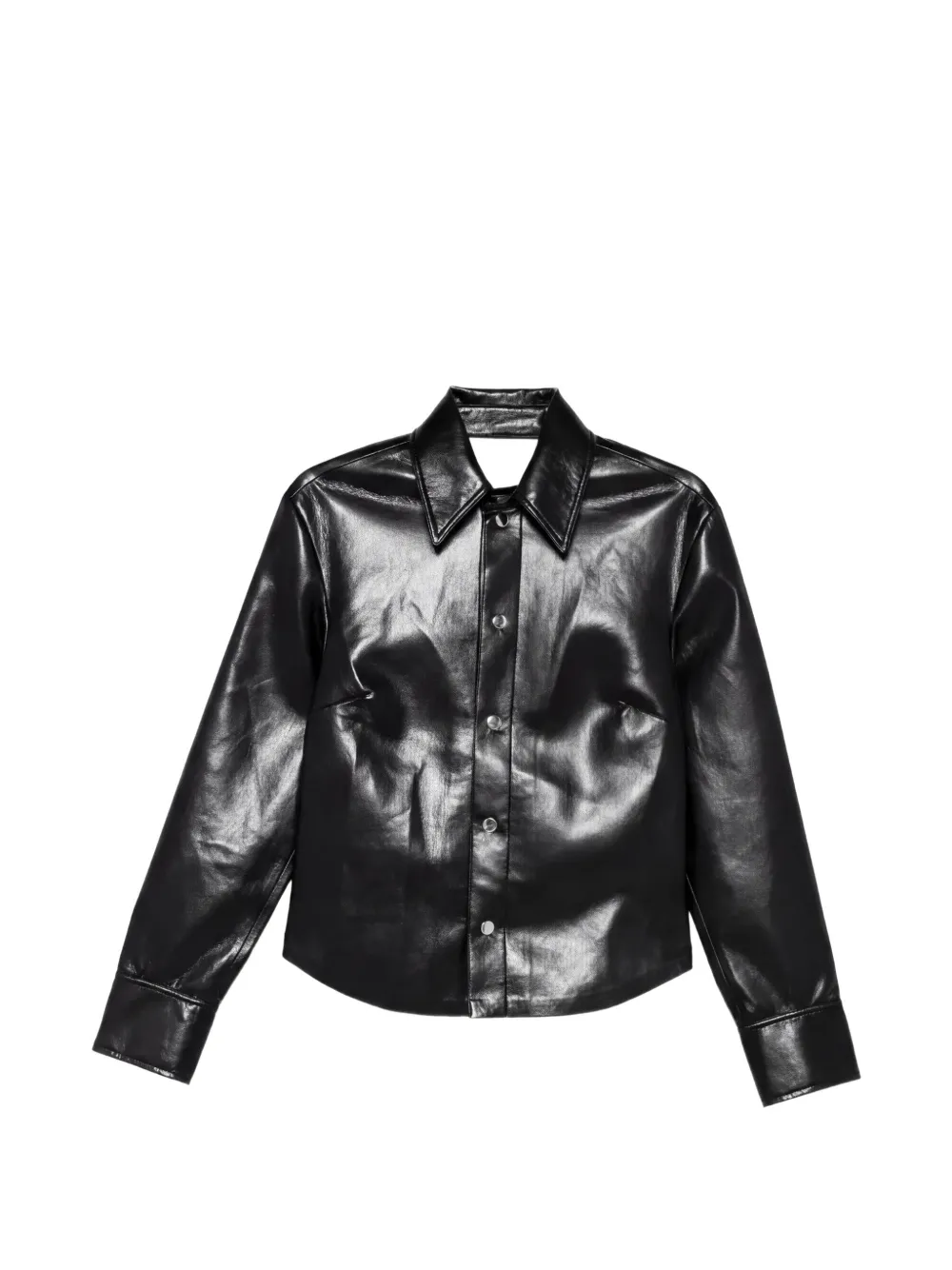 Nanushka Izna press-stud shirt - Schwarz