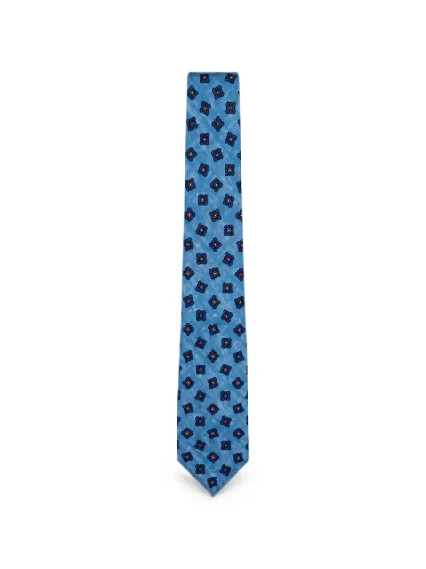 Kiton floral-print silk-twill tie