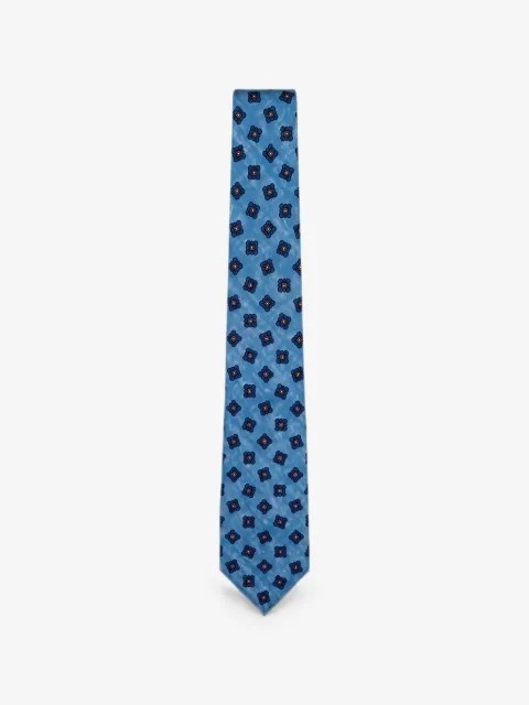 Kiton floral-print silk-twill tie