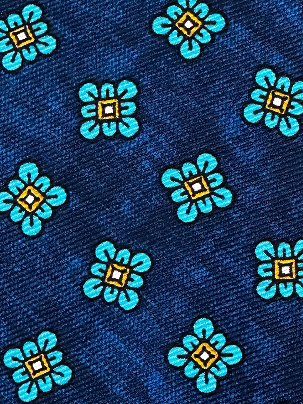 Kiton Stropdas met bloemenprint Blauw