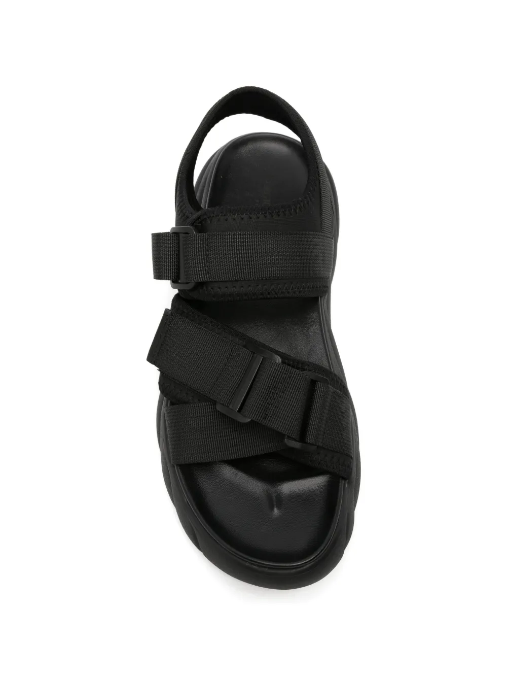 SERGIO MORETTI FIRENZE Sandalen met chunky zool en klittenband Zwart