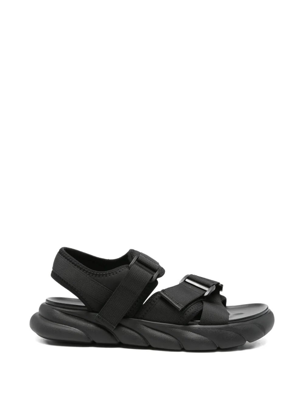 SERGIO MORETTI FIRENZE touch-strap chunky-sole sandals - Nero