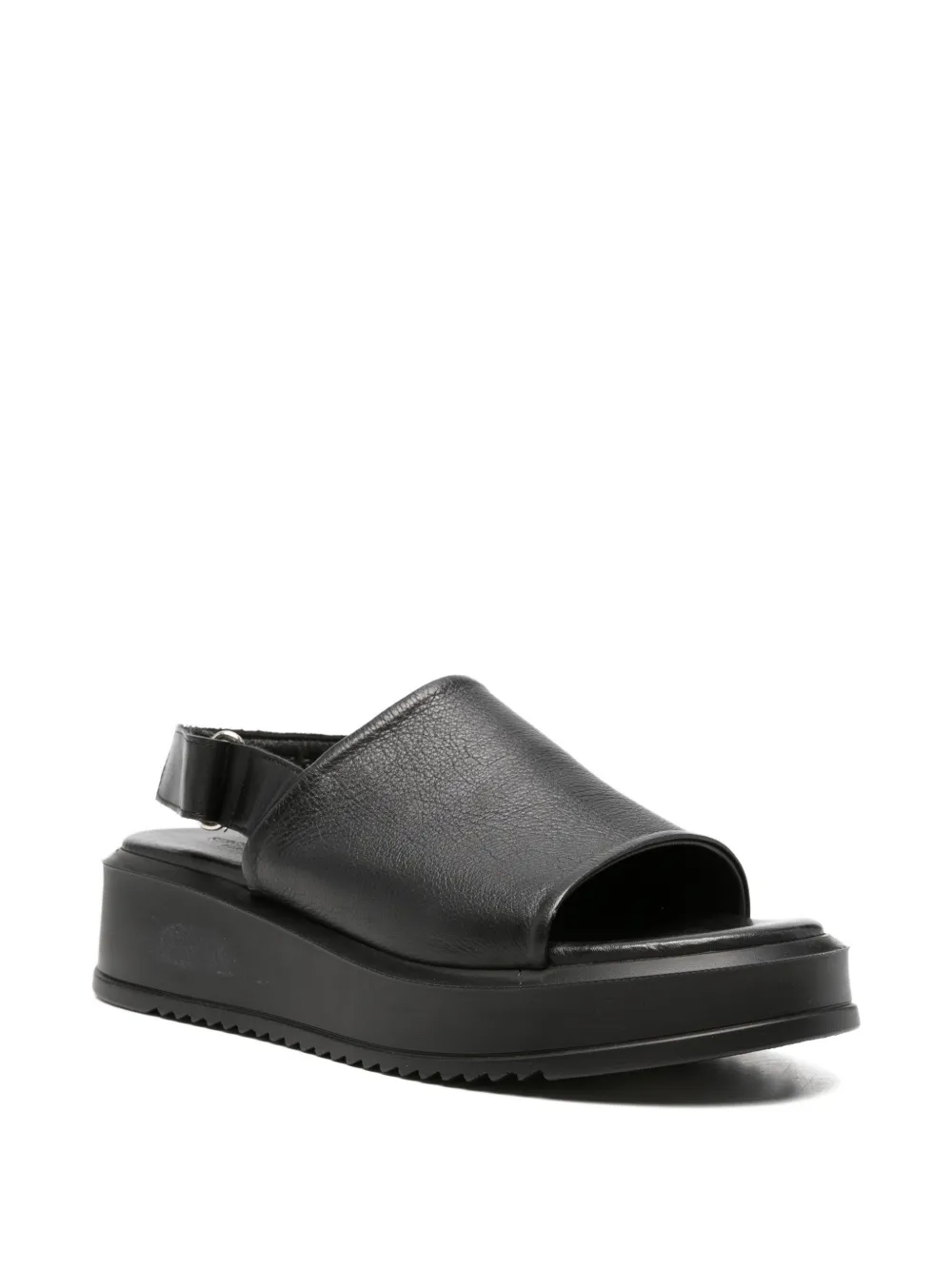 SERGIO MORETTI FIRENZE Slingback sandalen met plateauzool Zwart