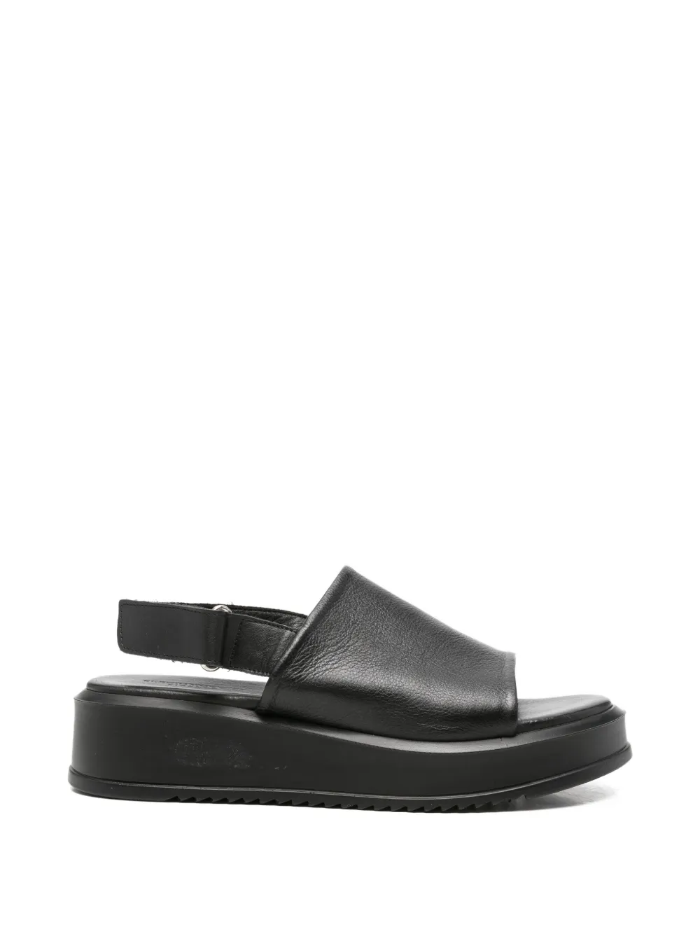 SERGIO MORETTI FIRENZE Slingback sandalen met plateauzool Zwart