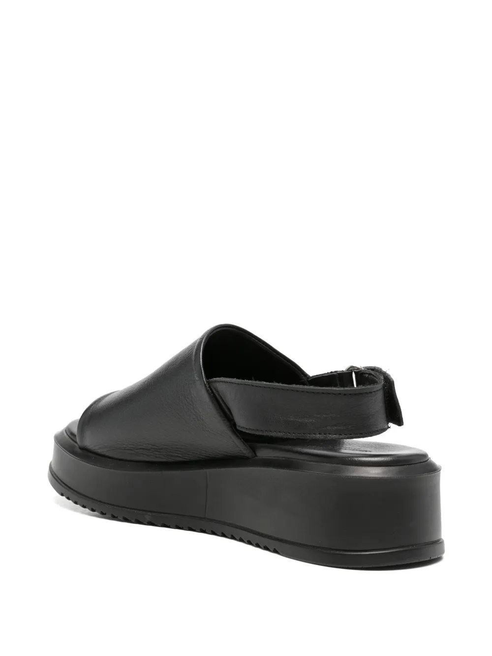 SERGIO MORETTI FIRENZE Slingback sandalen met plateauzool Zwart