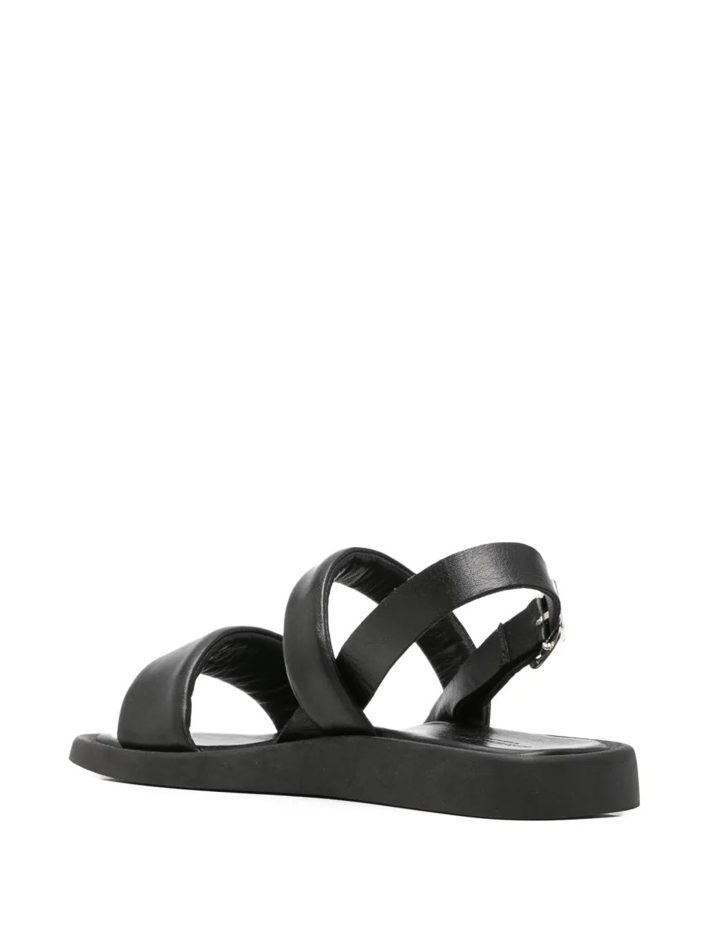 SERGIO MORETTI FIRENZE Sandalen met gewatteerd bandje en gespsluiting Zwart