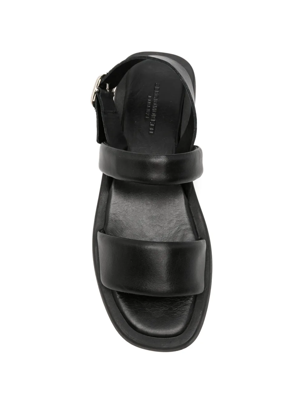 SERGIO MORETTI FIRENZE Sandalen met gewatteerd bandje en gespsluiting Zwart