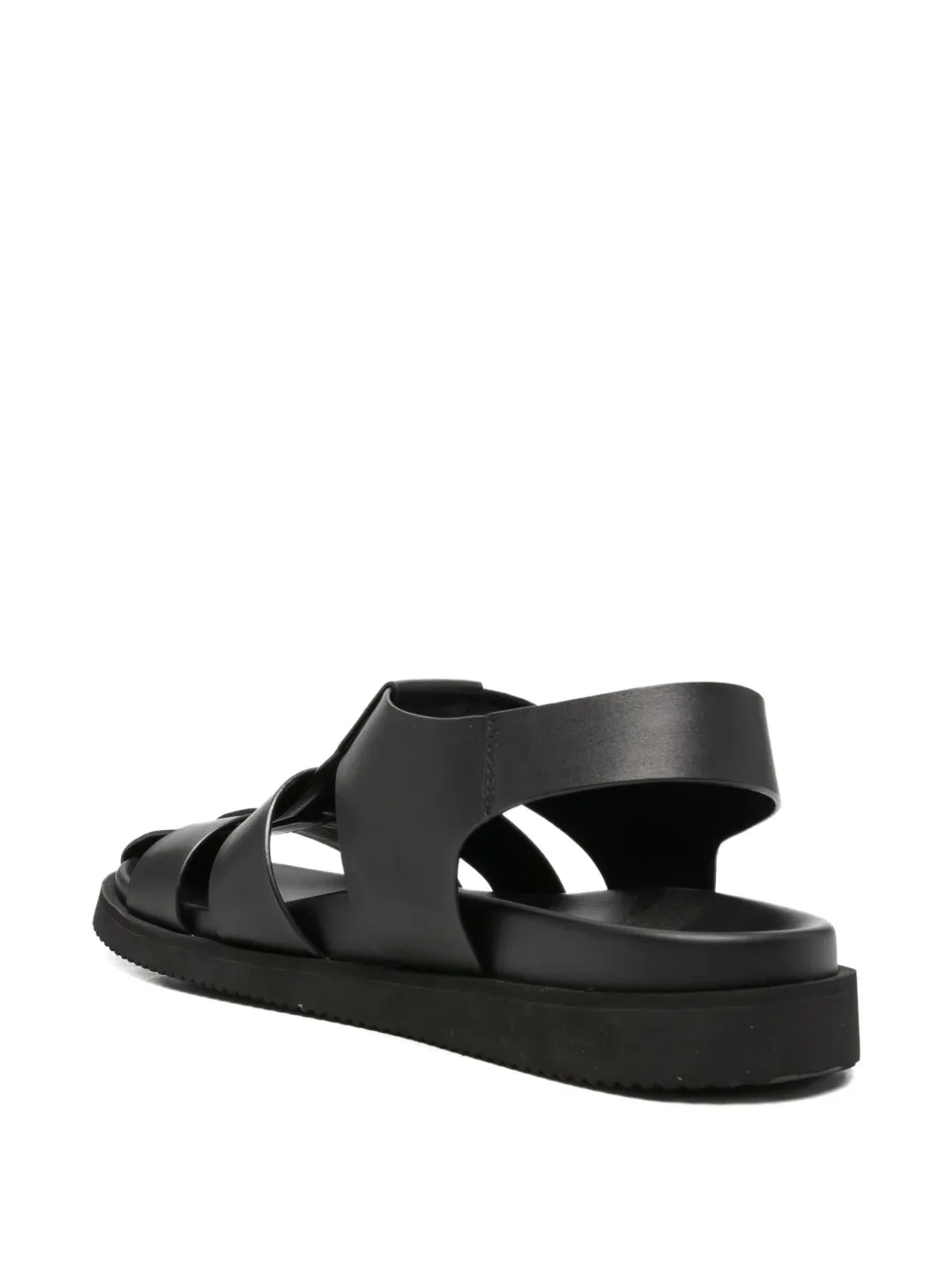 SERGIO MORETTI FIRENZE Gekooide sandalen met klittenband Zwart