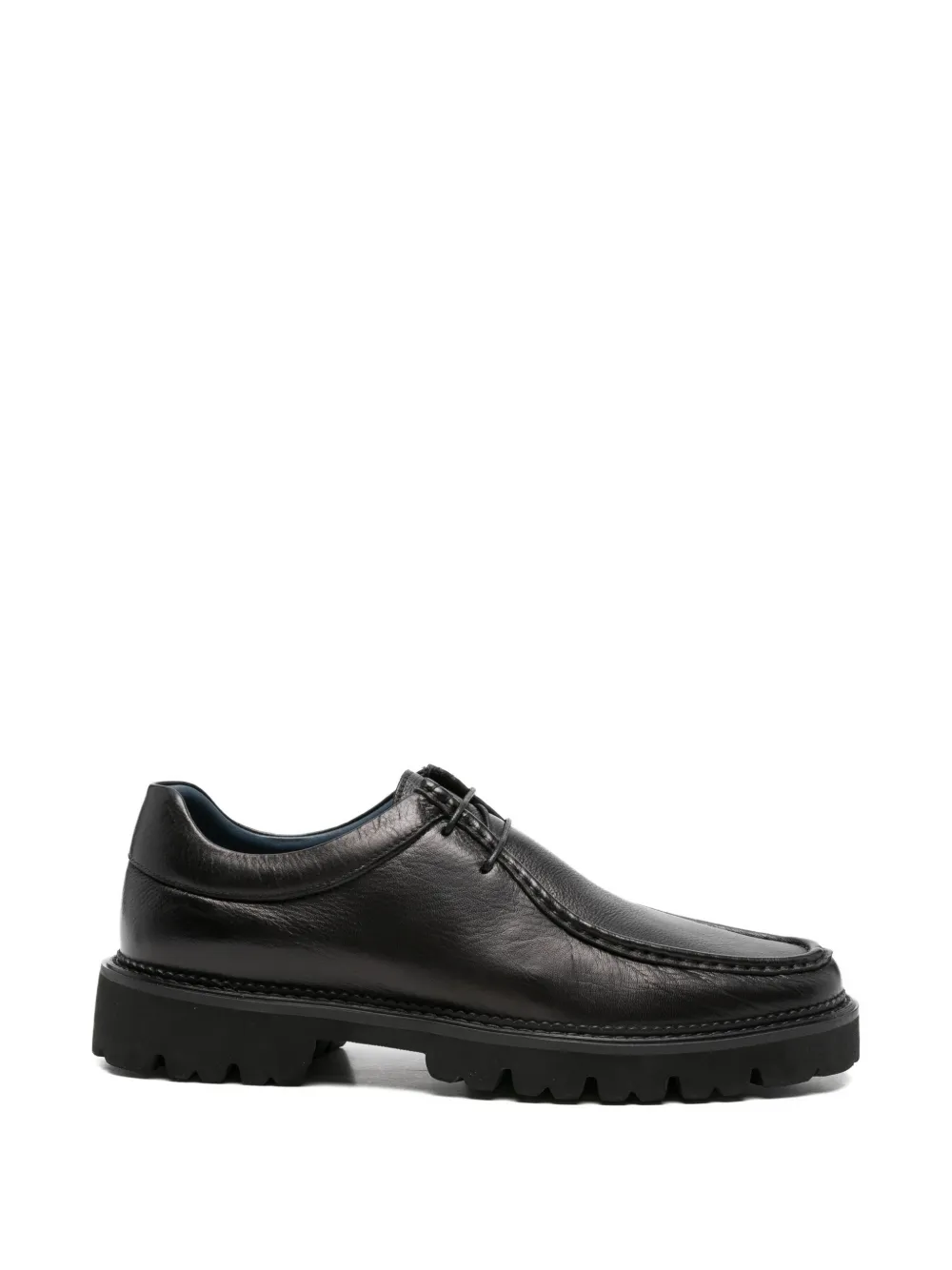 SERGIO MORETTI FIRENZE grain-leather lug-sole lace-up derby shoes - Schwarz
