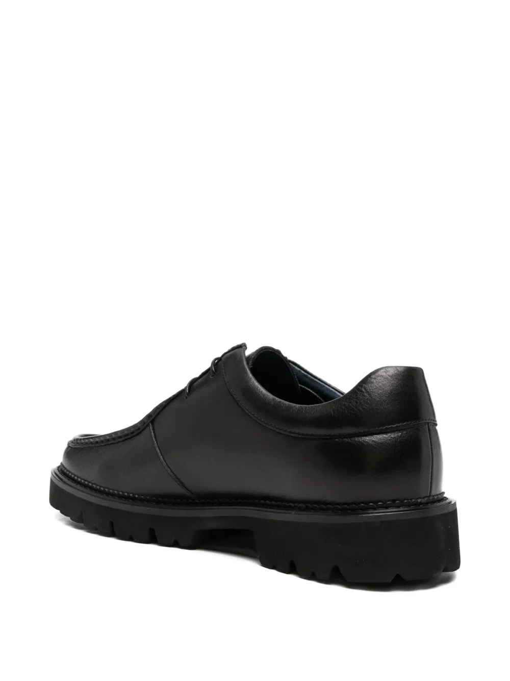 SERGIO MORETTI FIRENZE Derby veterschoenen van bewerkt leer met chunky zool Zwart