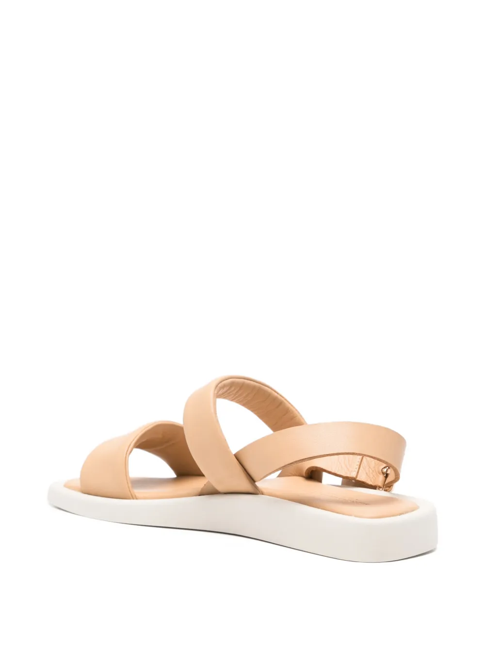 SERGIO MORETTI FIRENZE Sandalen met gewatteerd bandje en gespsluiting Beige