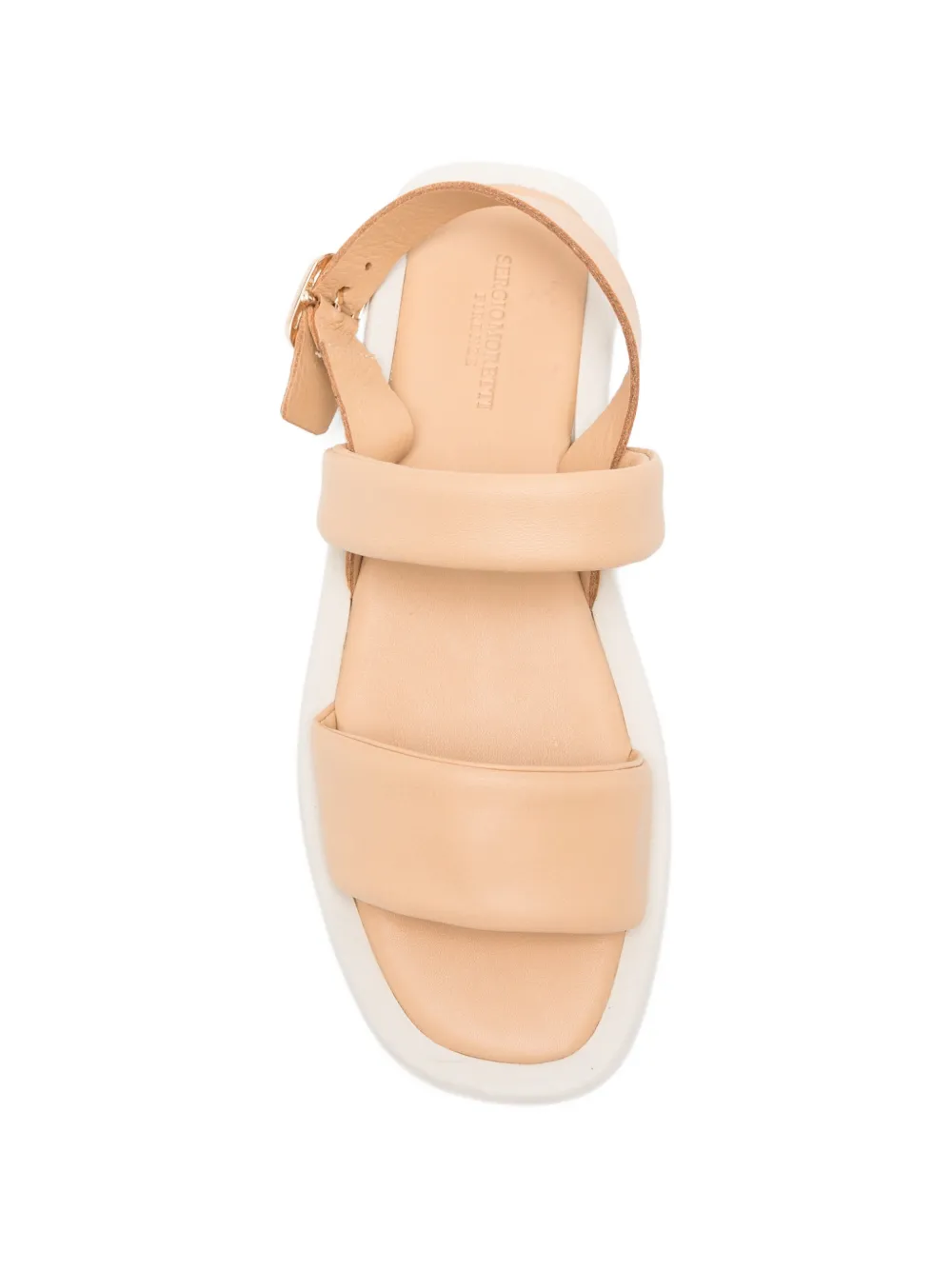 SERGIO MORETTI FIRENZE Sandalen met gewatteerd bandje en gespsluiting Beige