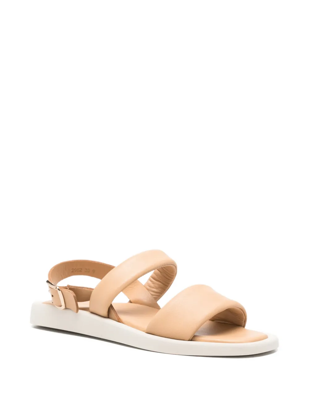 SERGIO MORETTI FIRENZE Sandalen met gewatteerd bandje en gespsluiting Beige