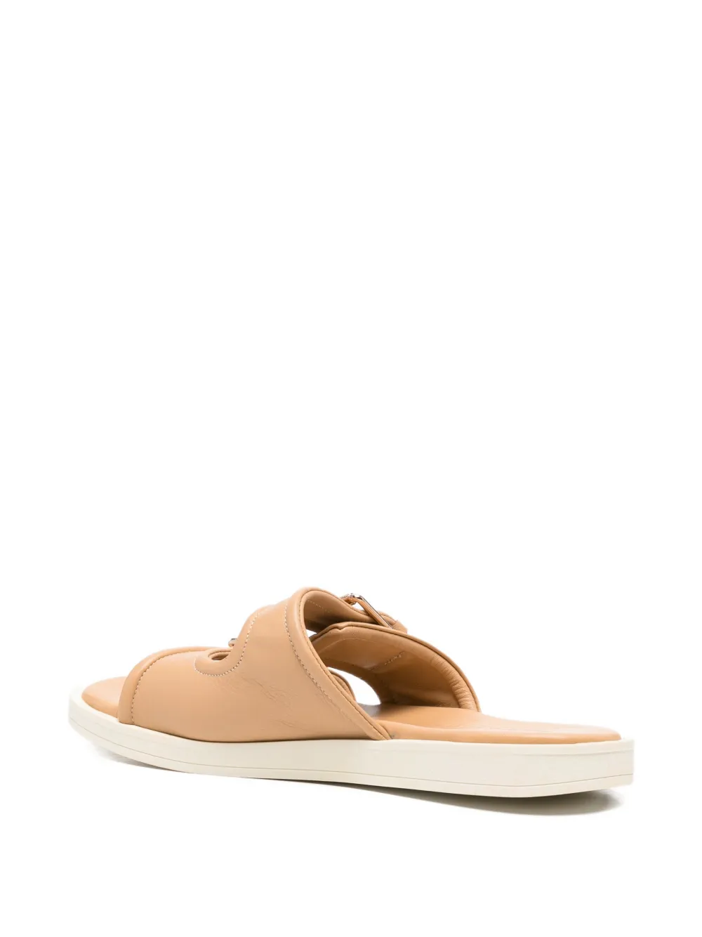 SERGIO MORETTI FIRENZE Leren sandalen met gesp Beige