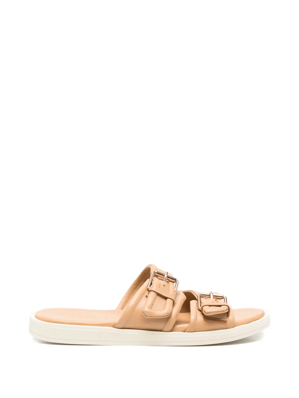 SERGIO MORETTI FIRENZE buckle-fastening leather sandals - Toni neutri
