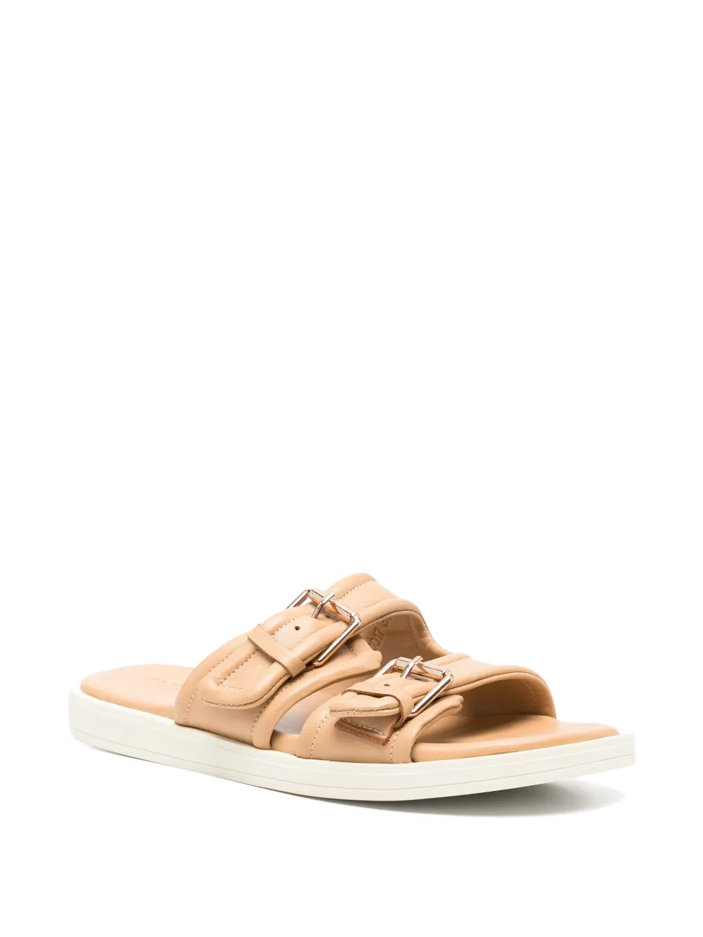 SERGIO MORETTI FIRENZE Leren sandalen met gesp Beige