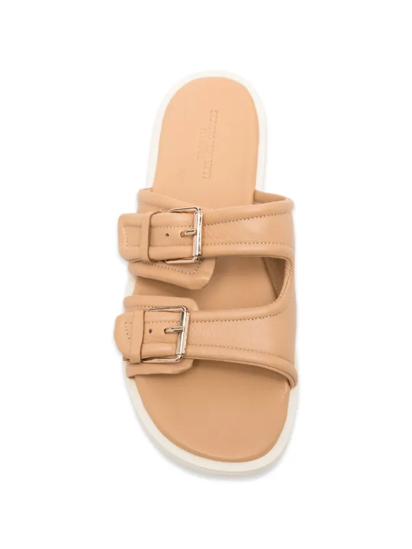 SERGIO MORETTI FIRENZE バックル レザーサンダル | ニュートラル