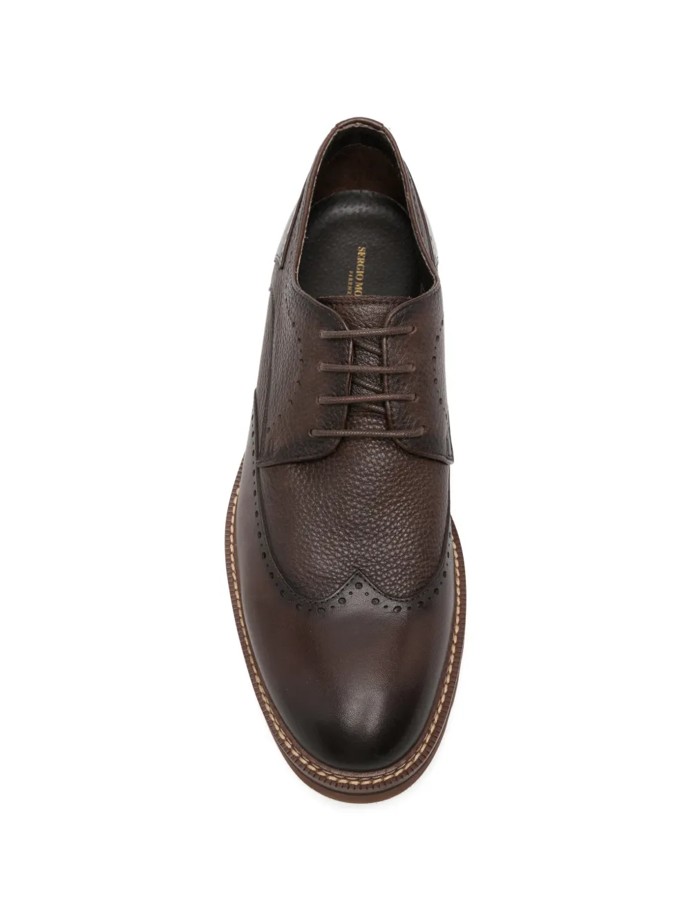 SERGIO MORETTI FIRENZE Brogues met brogue detail en veters Bruin