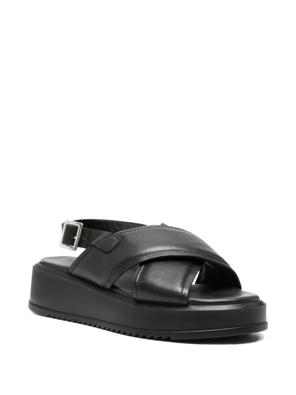 SERGIO MORETTI FIRENZE Sandalen met gekruiste bandjes Zwart