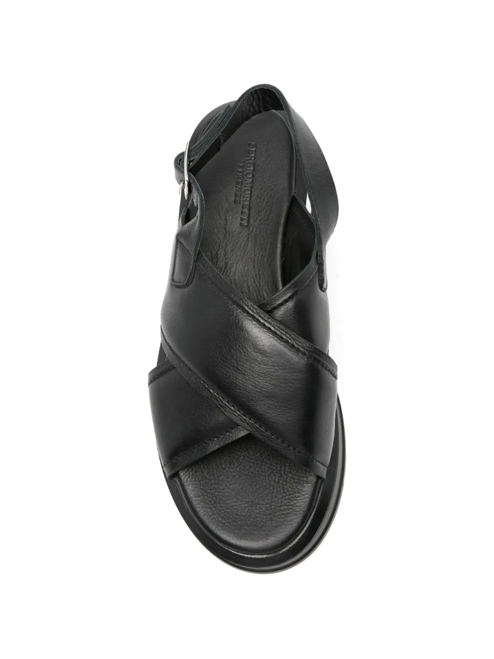 SERGIO MORETTI FIRENZE Sandalen met gekruiste bandjes Zwart