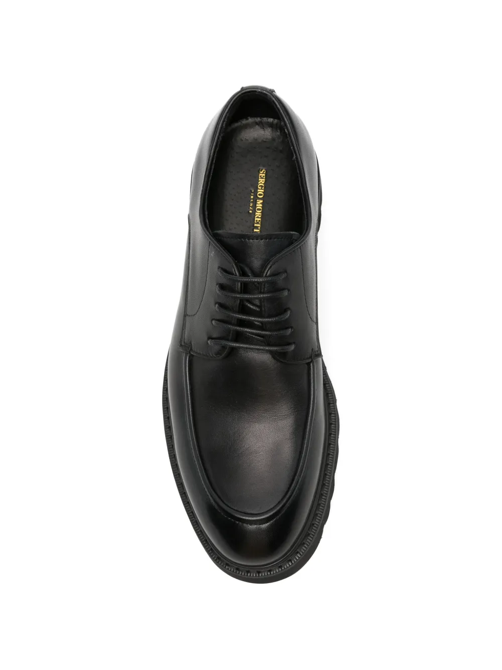 SERGIO MORETTI FIRENZE round-toe lace-up Derby shoes Zwart