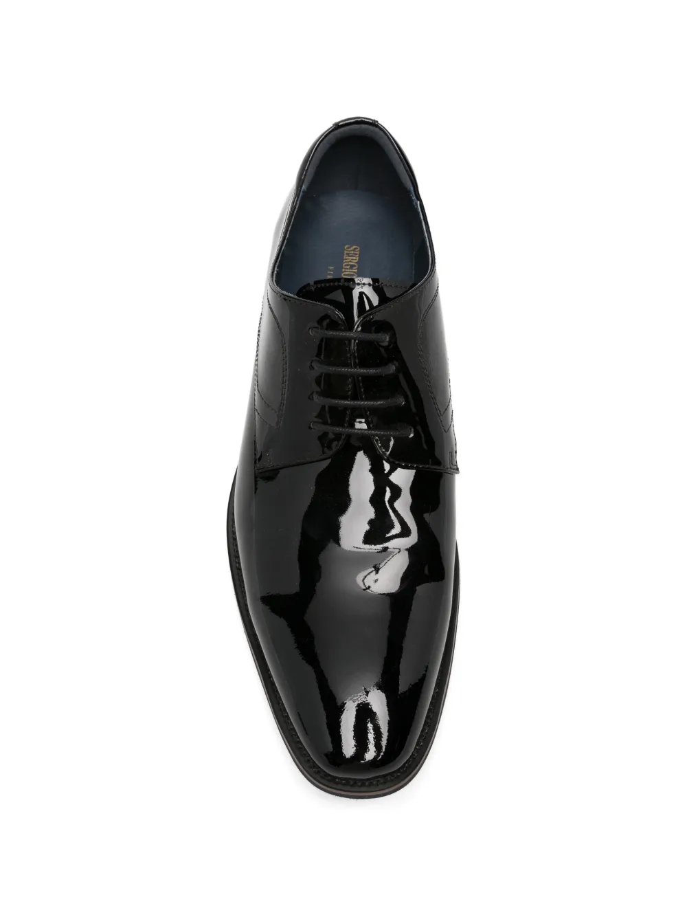 SERGIO MORETTI FIRENZE Derby schoenen met gelakte afwerking Zwart