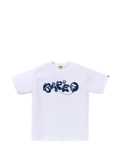 A BATHING APE® camouflage-print logo-print T-shirt