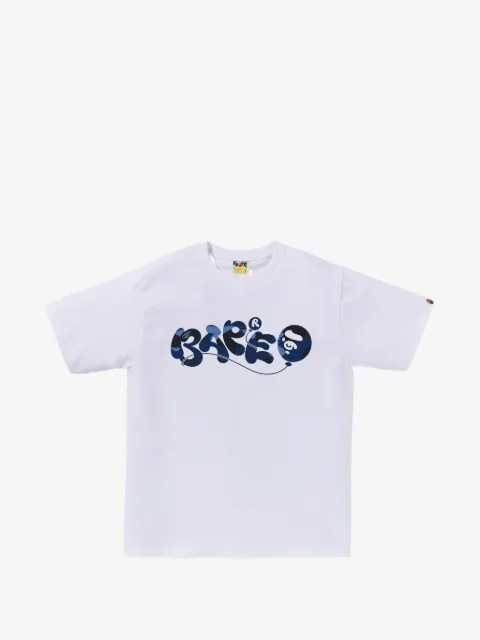 A BATHING APE® camouflage-print logo-print T-shirt