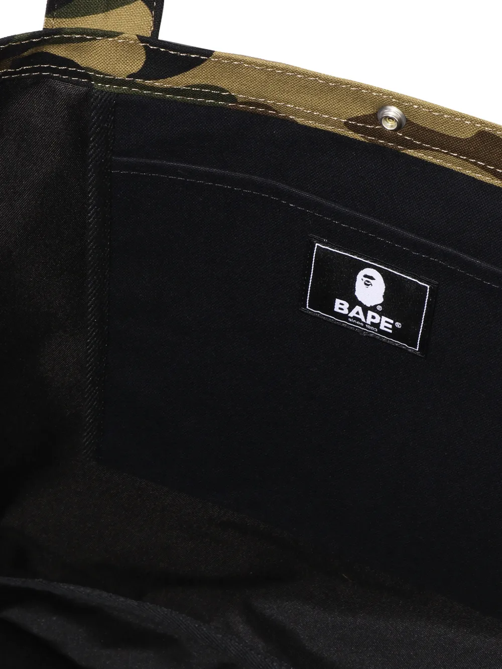 A BATHING APE Camo messengertas met camouflage-print en geborduurd logo Beige