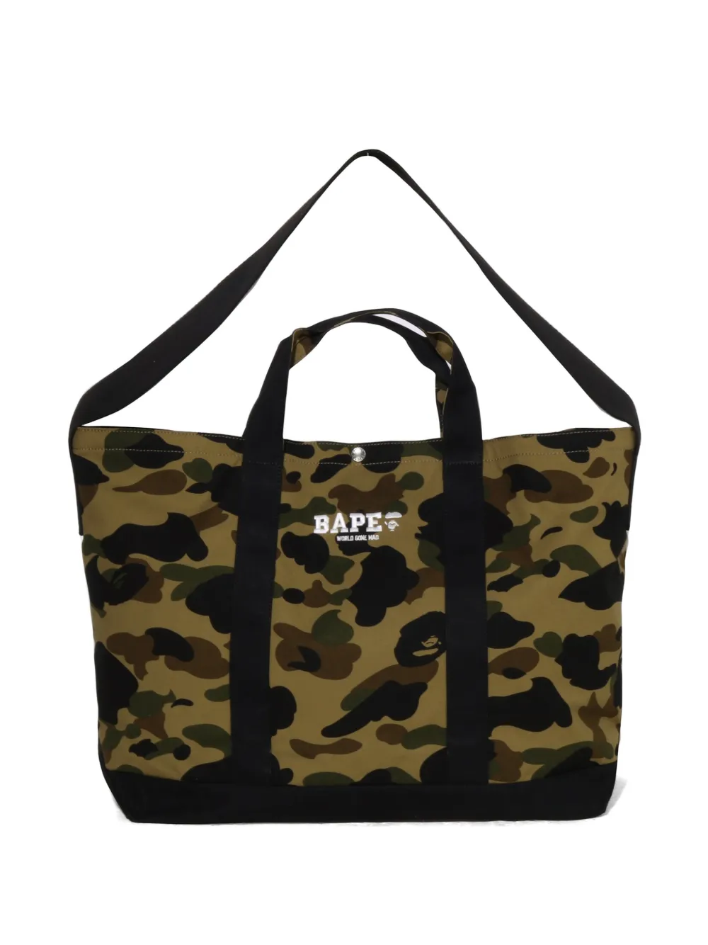 A BATHING APE® Camo camouflage-print logo-embroidered messenger bag - Toni neutri