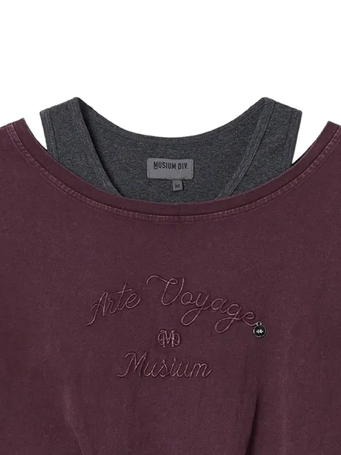 Musium Div. layered embroidered T-shirt