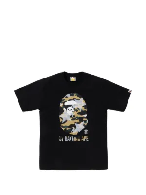 A BATHING APE® カモフラージュ ロゴ Tシャツ | ブラック | FARFETCH JP
