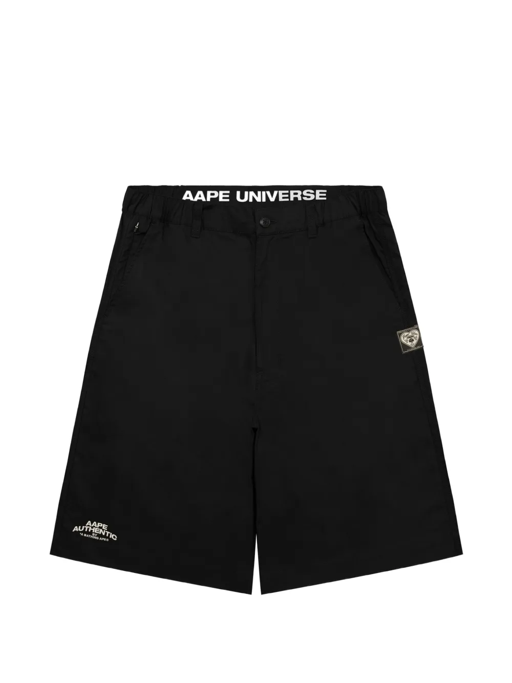 AAPE BY *A BATHING APE® AAPE Universe logo-patch shorts - Nero